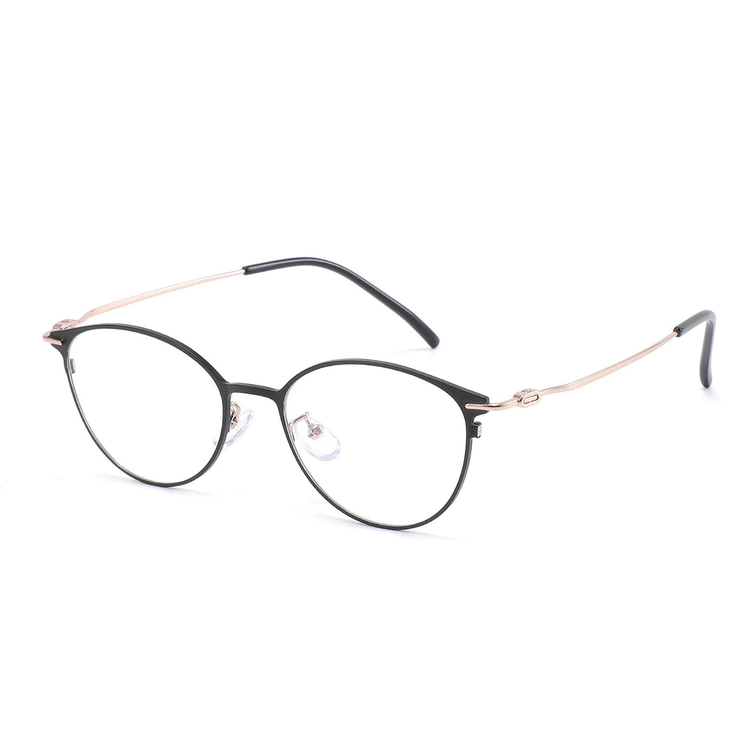 Yimaruili Unisex Full Rim Cat-Eye Pure Titanium Eyeglasses 23049 — view 8 | Yimaruili at FuzWeb