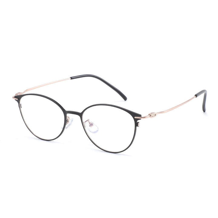 Yimaruili Unisex Full Rim Cat-Eye Pure Titanium Eyeglasses 23049 — view 8 | Yimaruili at FuzWeb