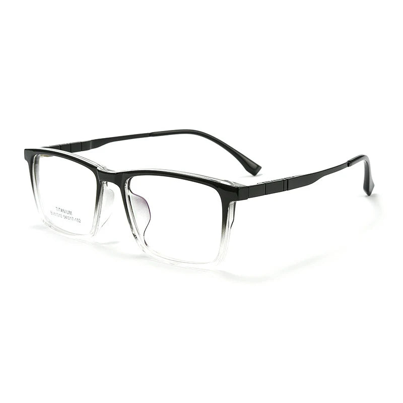 Muzz Men's Full Rim Square Tr 90 Titanium Sport Eyeglasses 361010
