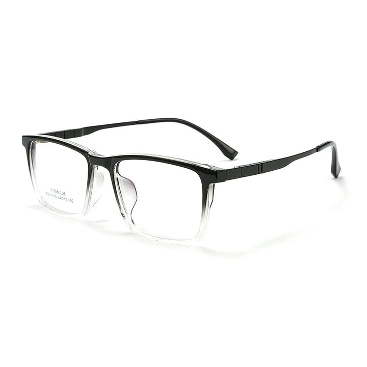Muzz Men's Full Rim Square Tr 90 Titanium Sport Eyeglasses 361010