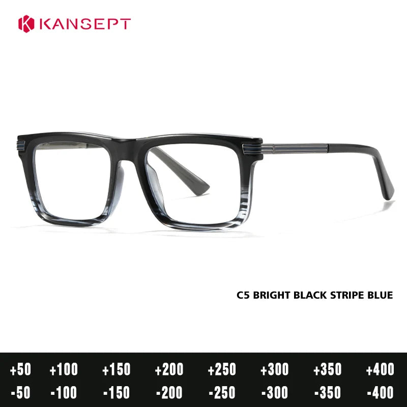 Kansept Women's Full Rim Square Tr 90 Alloy Reading Glasses 600234