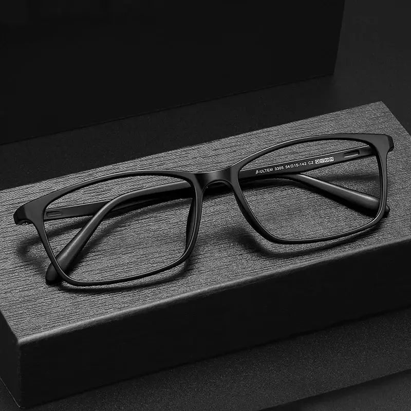 Gatenac Women's Full Rim Square Tr 90 Titanium Eyeglasses 673305 FuzWeb