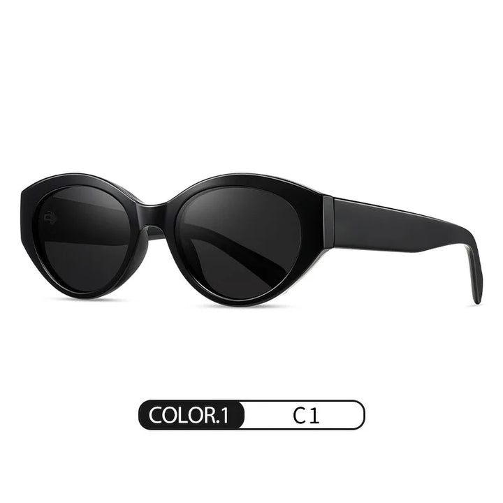 Zirosat Unisex Full Rim Oval Thick Tr 90 Alloy Sunglasses 526117