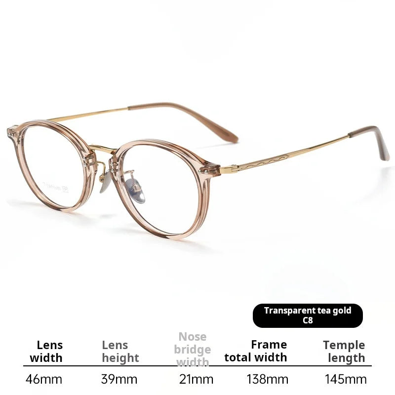 Xbora Women's Full Rim Round Tr 90 Titanium Eyeglasses 518276