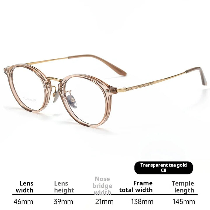 Xbora Women's Full Rim Round Tr 90 Titanium Eyeglasses 518276