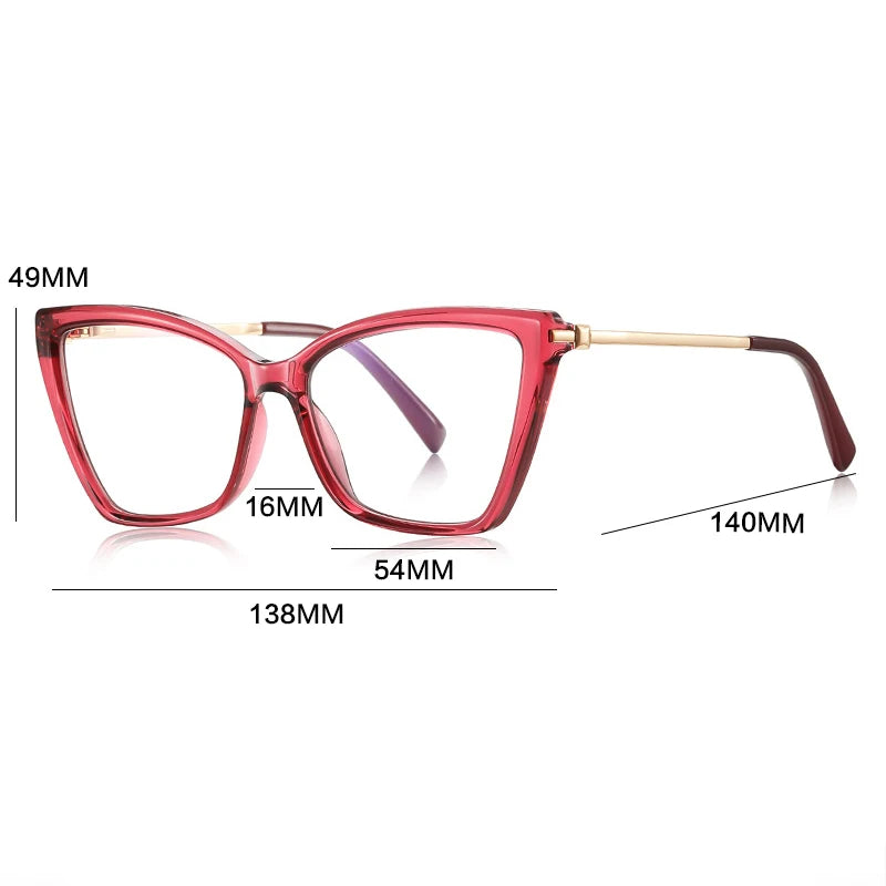 Gatenac Women's Full Rim Cat Eye Tr 90 Titanium Reading Glasses Gx2234