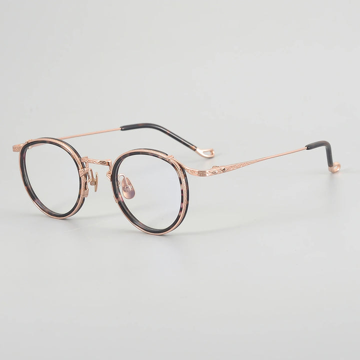 Muzz Unisex Full Rim Oval Round Titanium Acetate Eyeglasses 45013