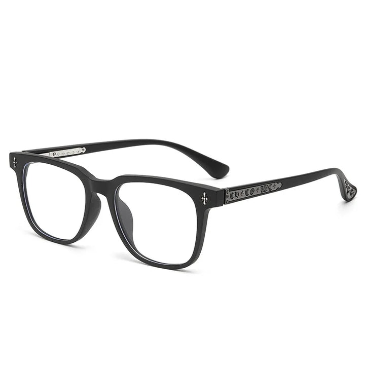 KatKani Unisex Full Rim Square Acetate Eyeglasses 494610 Full Rim KatKani Eyeglasses Black CHINA