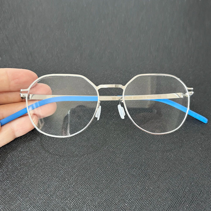 Bobbie Women's Full Rim Flat Top Round Steel Eyeglasses 421949