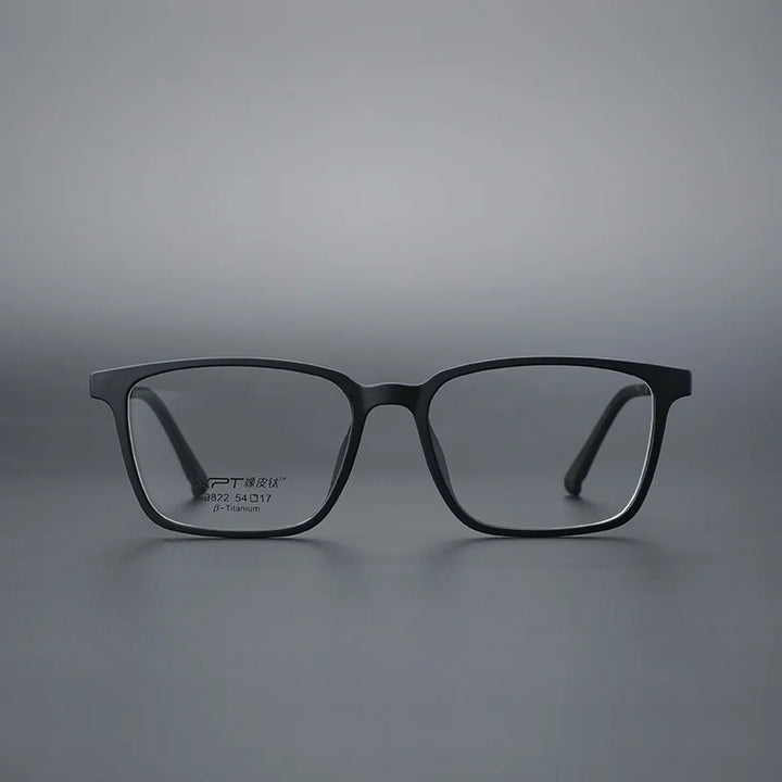 Momoja Unisex Full Rim Square Tr 90 Rubber Titanium Eyeglasses 79822
