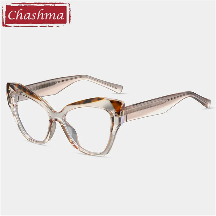 Chashma Ottica Women's Full Rim Cat Eye Tr 90 Acetate Eyeglasses 87288 Full Rim Chashma Ottica Champagne  