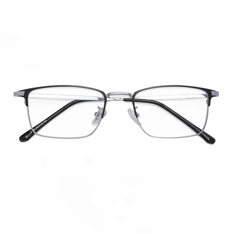 Kocolior Unisex Full Rim Square Alloy Reading Glasses 3160 Reading Glasses Kocolior Silver 0 