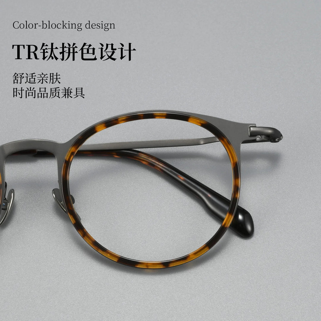 Bclear Unisex Full Rim Round Acetate Eyeglasses BSF-M80909S