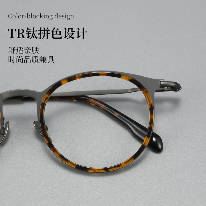 Bclear Unisex Full Rim Round Acetate Eyeglasses BSF-M80909S