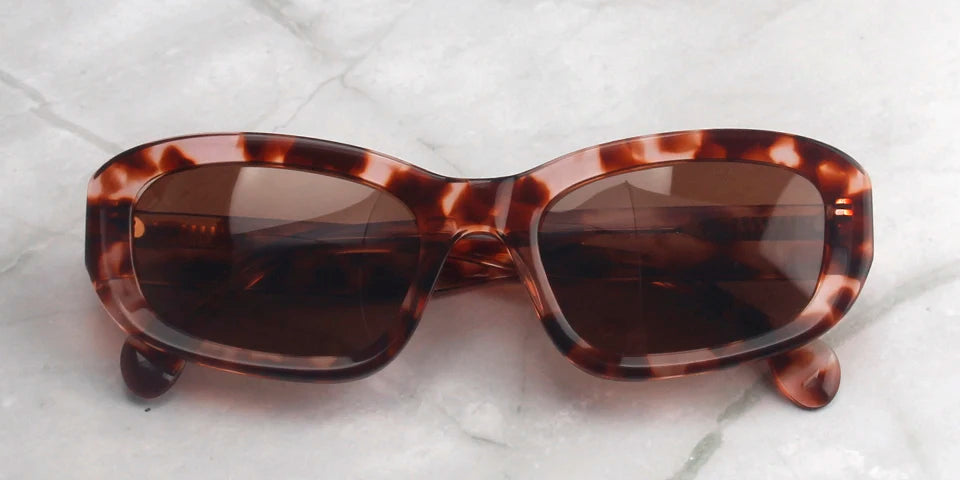 Esnbie Unisex Full Rim Oval Rectangle Acetate Sunglasses 471253
