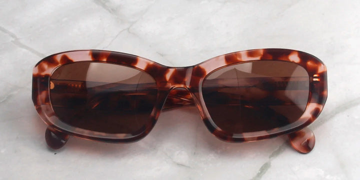 Esnbie Unisex Full Rim Oval Rectangle Acetate Sunglasses 471253