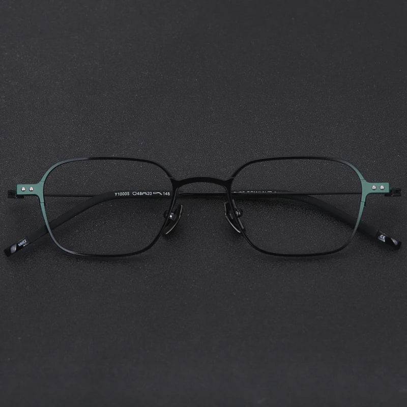 Muzz Y10005 unisex IP titanium prescription eyeglasses — view 3