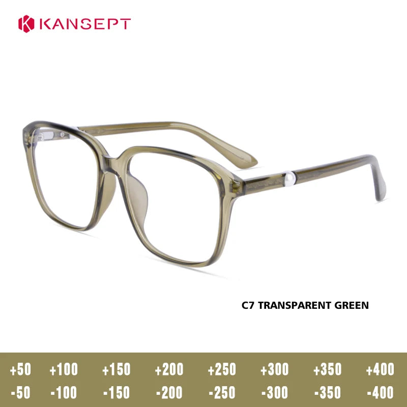 Kansept Unisex Full Rim Square Tr 90 Alloy Reading Glasses 77222