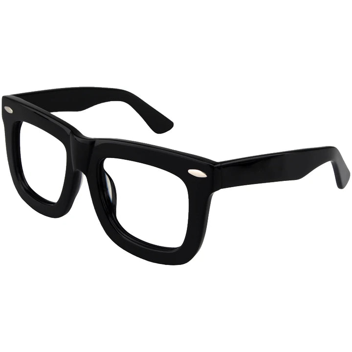 Cubojue Unisex Full Rim Big Square Acetate Reading Glasses 45963