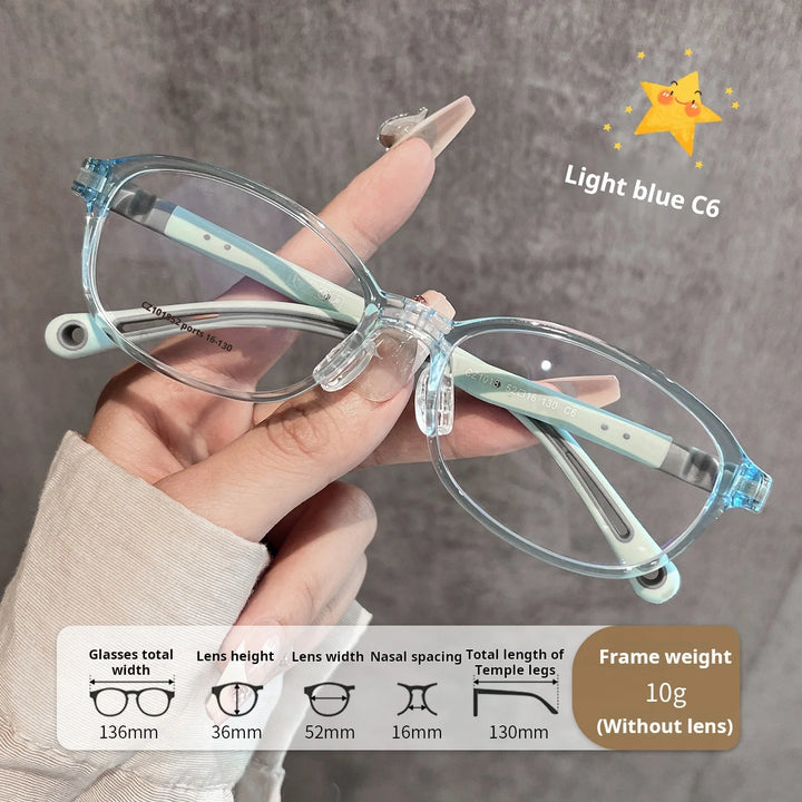 Xbora Unisex Youth's Full Rim Oval Square Tr 90 Eyeglasses 541018