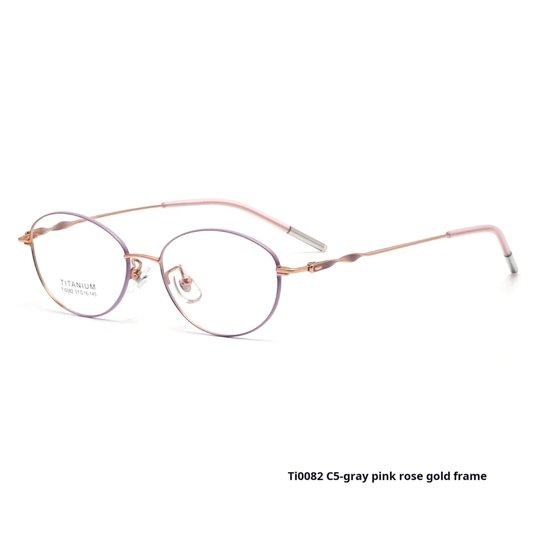 Xbora Women's Full Rim Oval Square Titanium Eyeglasses 540082