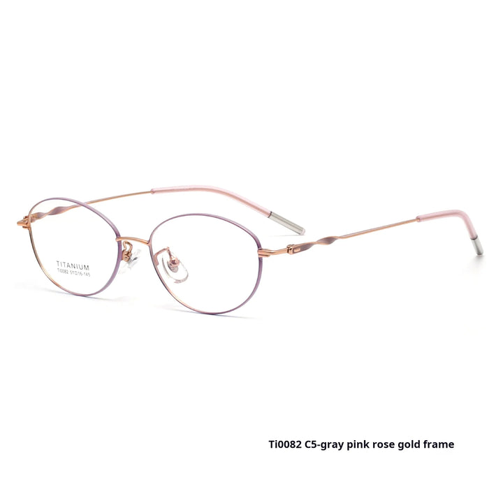 Xbora Women's Full Rim Oval Square Titanium Eyeglasses 540082