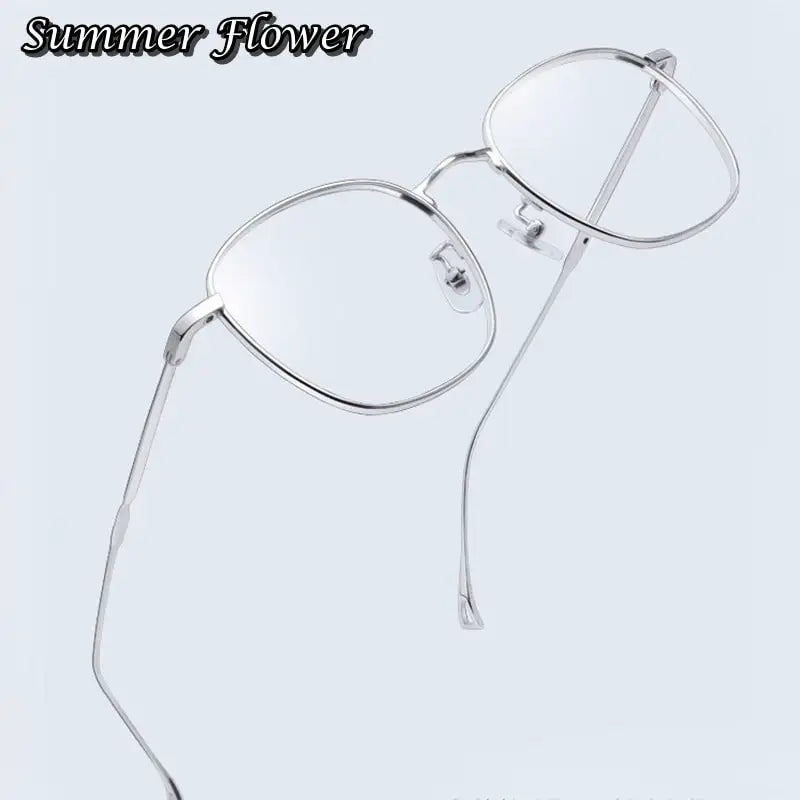 Summer Flower Unisex Full Rim Square Titanium Eyeglasses 686247