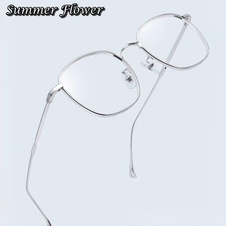 Summer Flower Unisex Full Rim Square Titanium Eyeglasses 686247