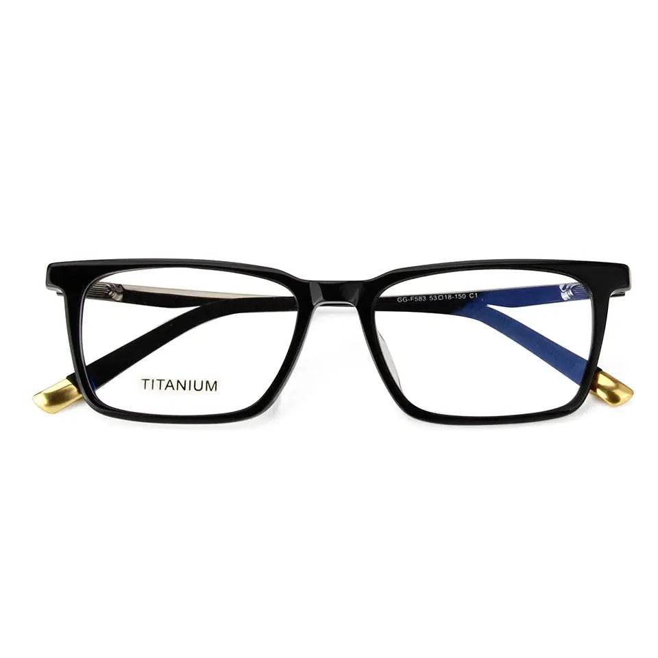 Esnbie 583200 Unisex Full Rim Square Acetate Titanium Frames Esnbie