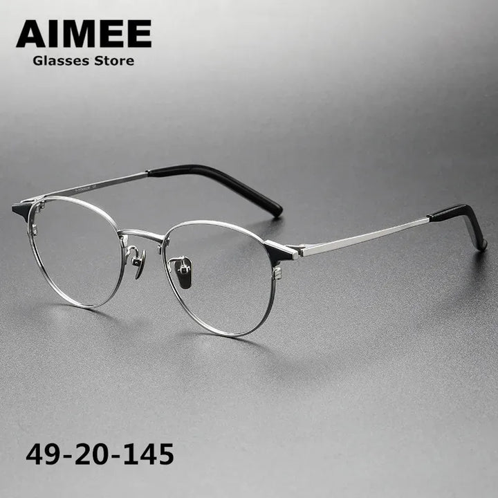 Aimee Unisex Full Rim Oval Square Titanium Eyeglasses 19960 Full Rim Aimee   