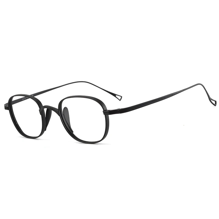 Bclear Unisex Full Rim Polygon Square Titanium Eyeglasses 41019