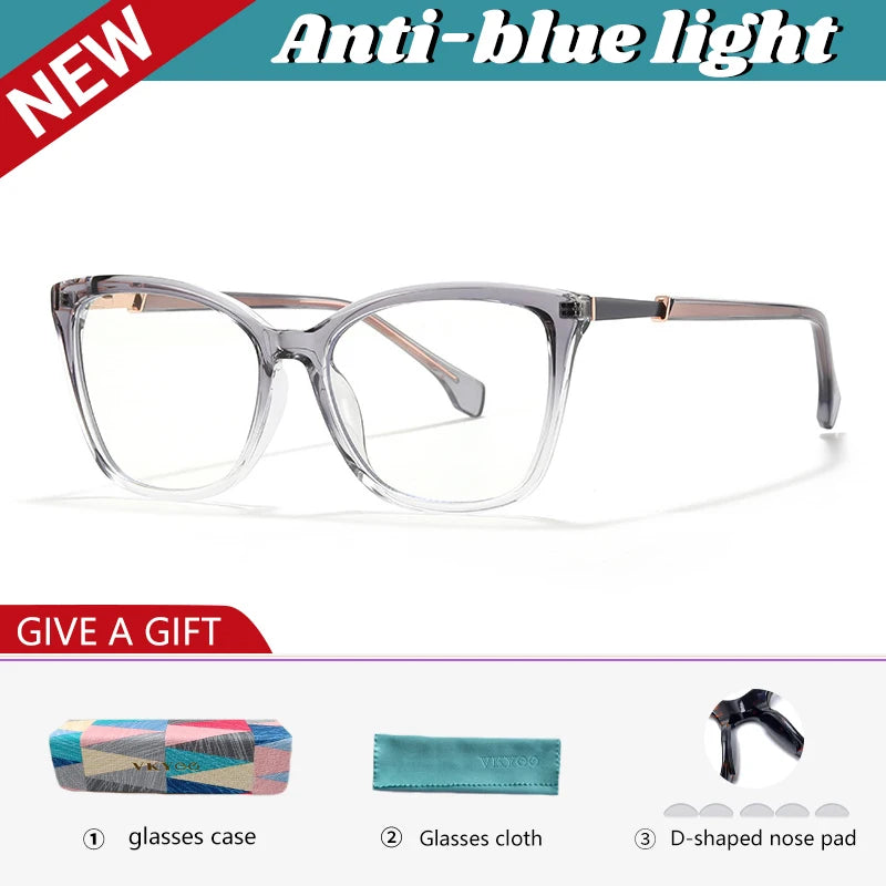 Vicky Women's Full Rim Cat Eye Tr 90 Alloy Reading Glasses 627007