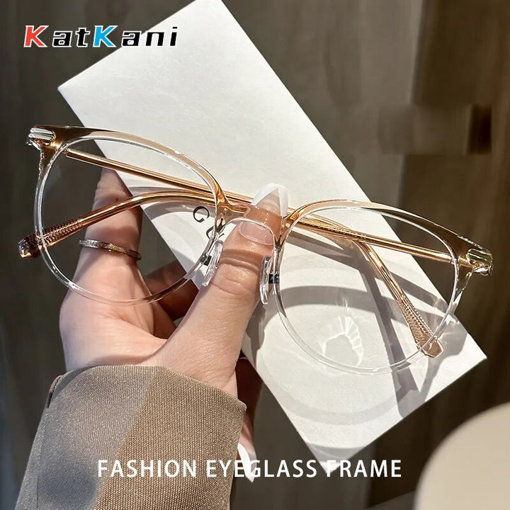 KatKani Unisex Full Rim Round Tr 90 Eyeglasses 8145 Full Rim KatKani Eyeglasses   