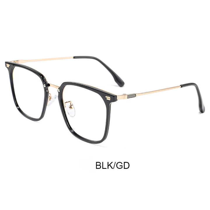 Vicky Unisex Full Rim Square Tr 90 Alloy Reading Glasses 8002 Reading Glasses Vicky -350 D8002H-Black-gold 