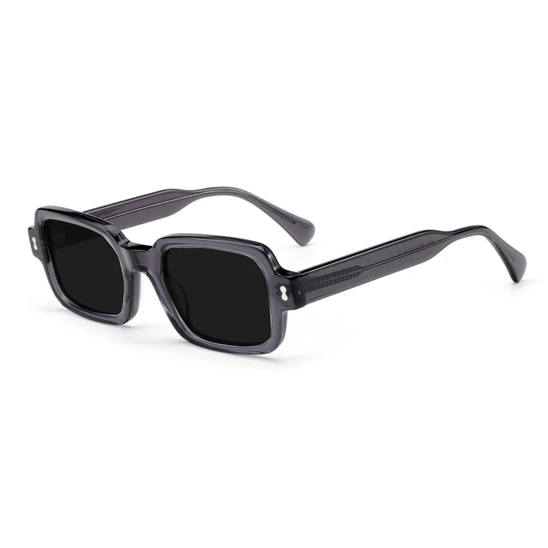 Gatenac Mens Full Rim Square Acetate Sunglasses Gxyj-1179 Sunglasses Gatenac Gray  