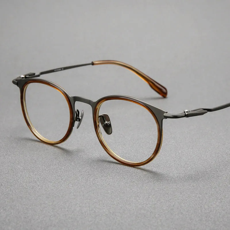 Black Mask Unisex Full Rim Oval Titanium Eyeglasses BM-0056