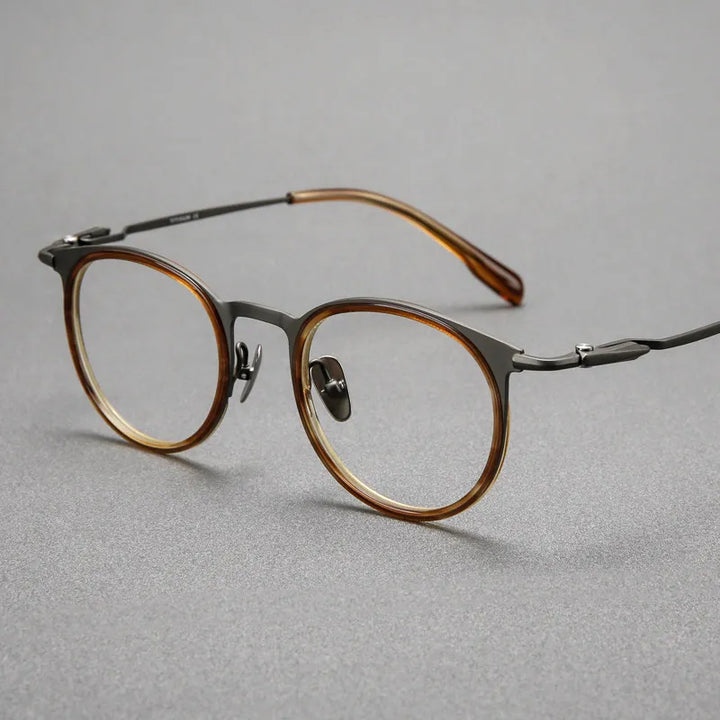 Black Mask Unisex Full Rim Oval Titanium Eyeglasses BM-0056