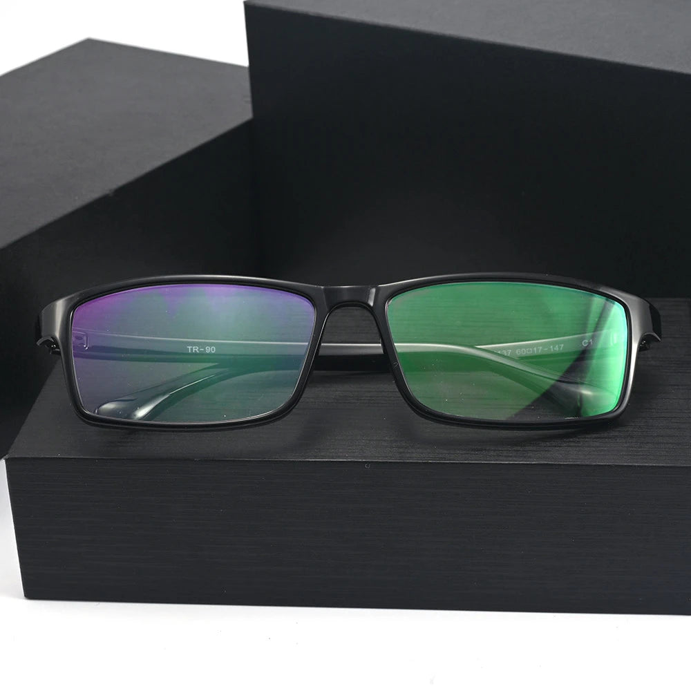 Cubojue Unisex Full Rim Big Square Tr 90 Titanium Reading Glasses 36160