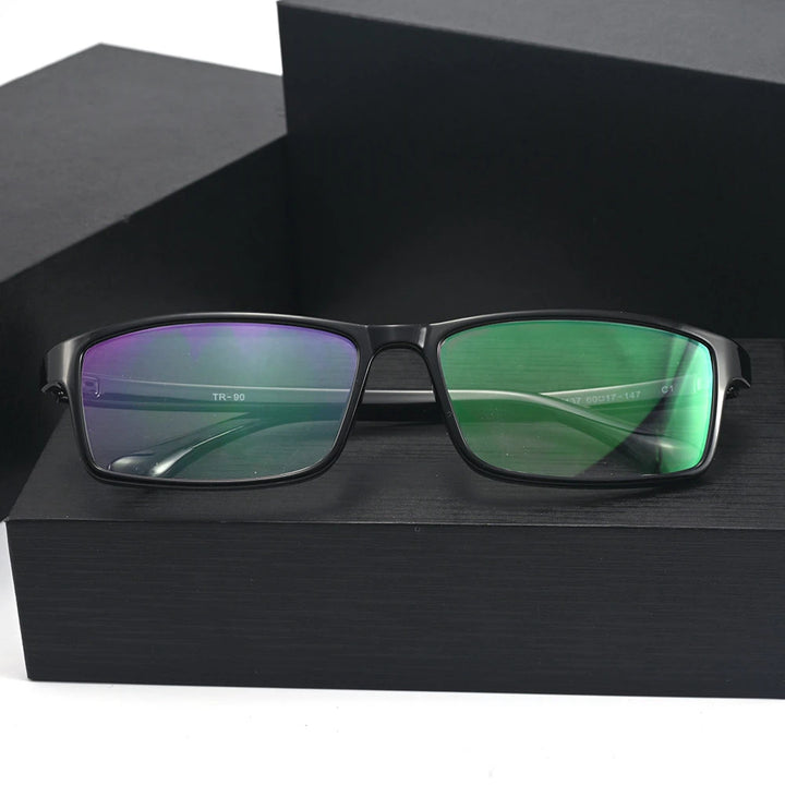 Cubojue Unisex Full Rim Big Square Tr 90 Titanium Reading Glasses 36160