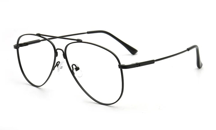 Aror Men's Full Rim Oval Double Bridge Titanium Eyeglasses Sunglasses 69224