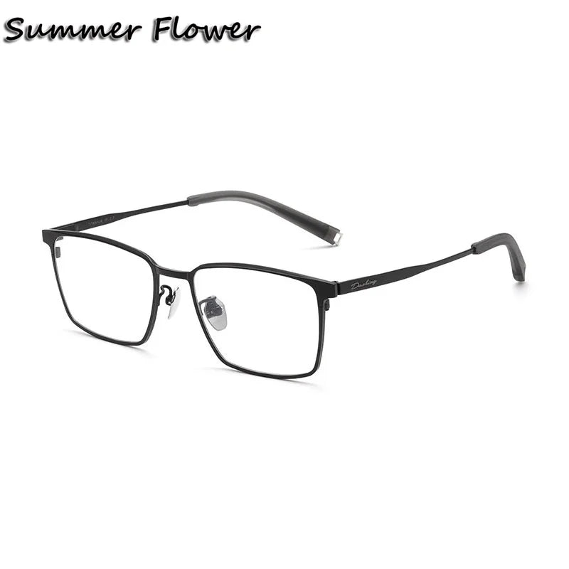 Summer Flower Women's Full Rim Square Tr 90 Titanium Eyeglasses 98612