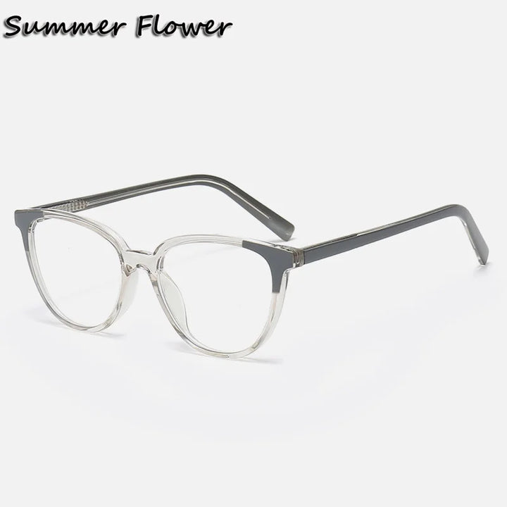 Summer Flower Women's Full Rim Cat Eye Tr 90 Titanium Eyeglasses 35009