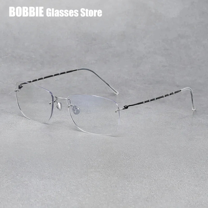 Bobbie Women's Rimless Square Screwless Titanium Eyeglasses 213061
