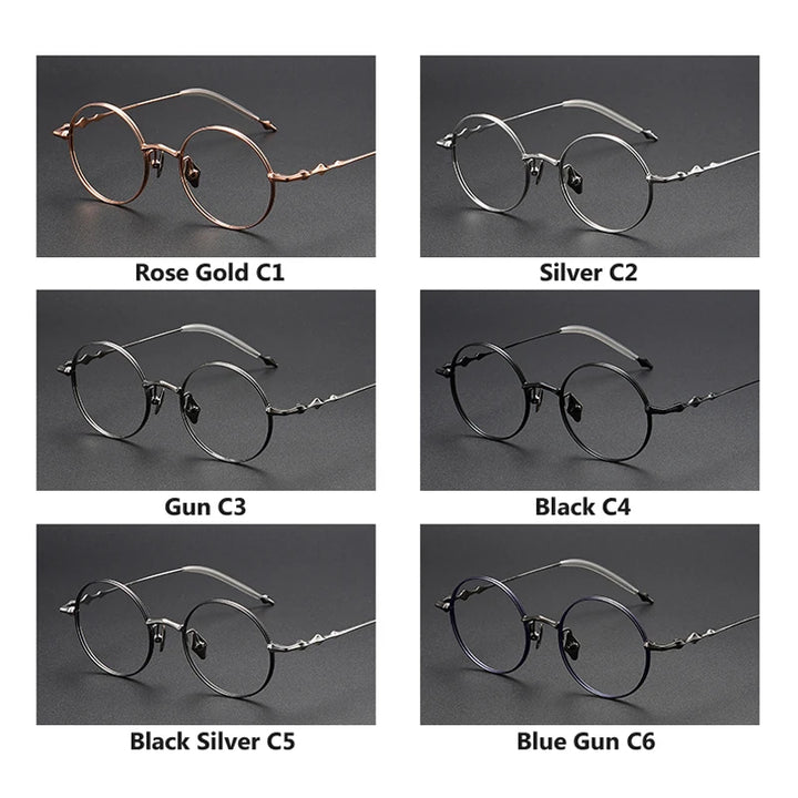 Oveliness Unisex Full Rim Round Titanium Eyeglasses 4619 Full Rim Oveliness   
