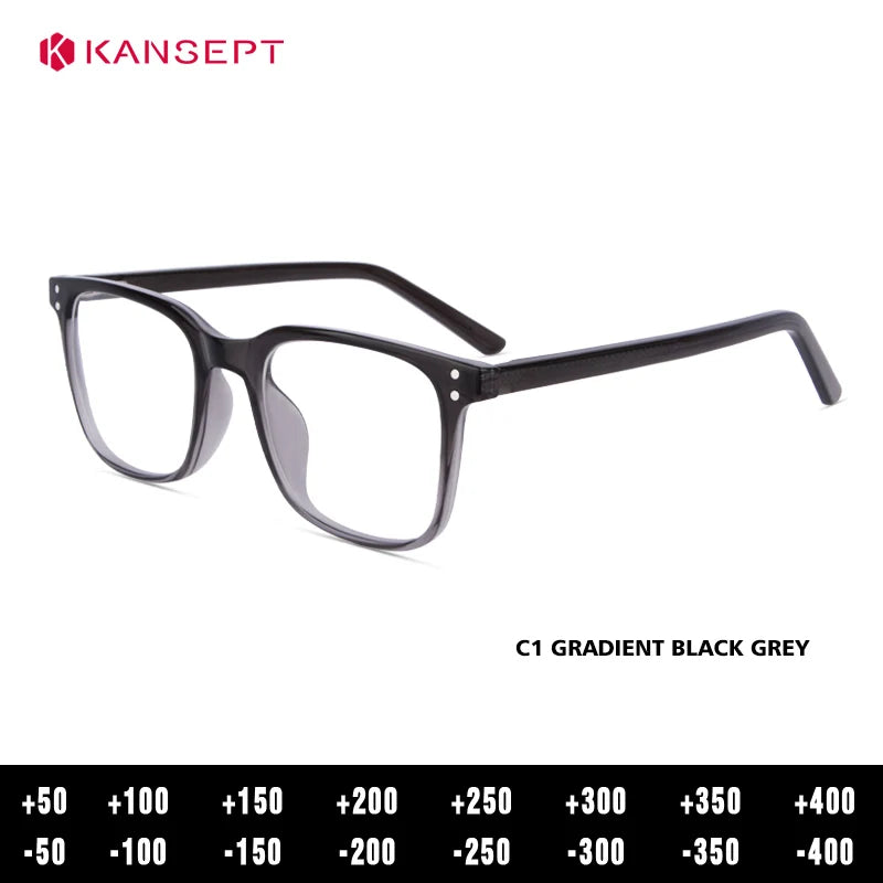 Kansept Unisex Full Rim Square Tr 90 Alloy Reading Glasses 25007