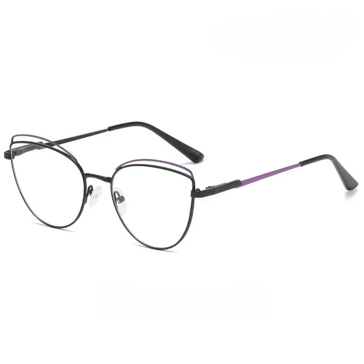 Vicky Women's Full Rim Oval Cat Eye Alloy Reading Glasses 49745 Reading Glasses Vicky   