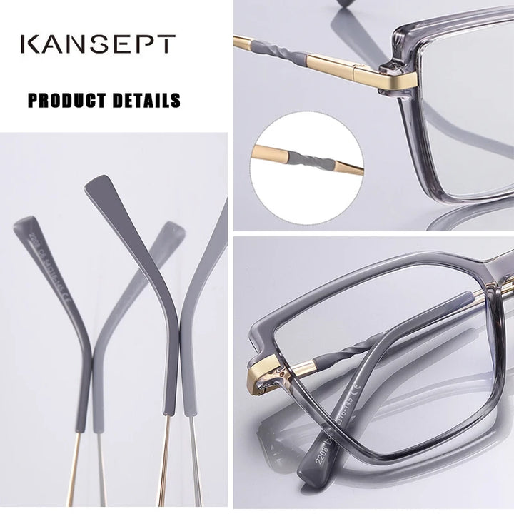 Kansept Women's Full Rim Square Cat Eye Tr 90 Alloy Reading Glasses 2208 Reading Glasses Kansept   