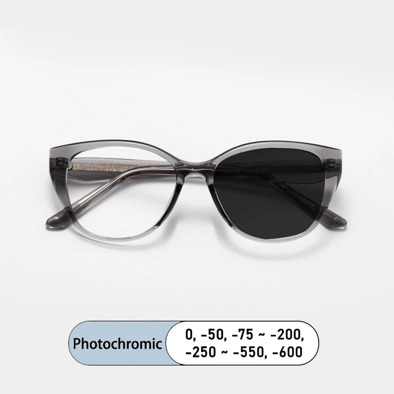 Kocolior Women's Full Rim Cat Eye Tr 90 Alloy Photochromic Reading Glasses 86159