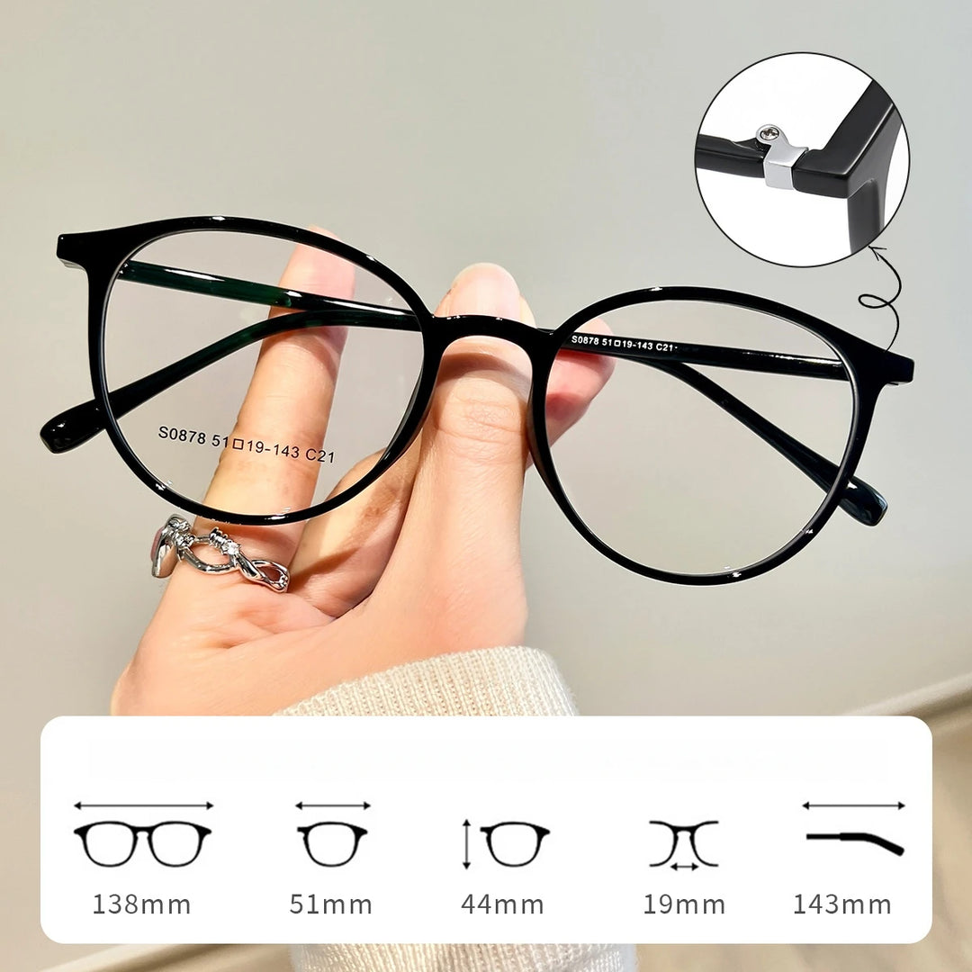 Yimaruili Women's Full Rim Oval Round Acetate Eyeglasses 660878