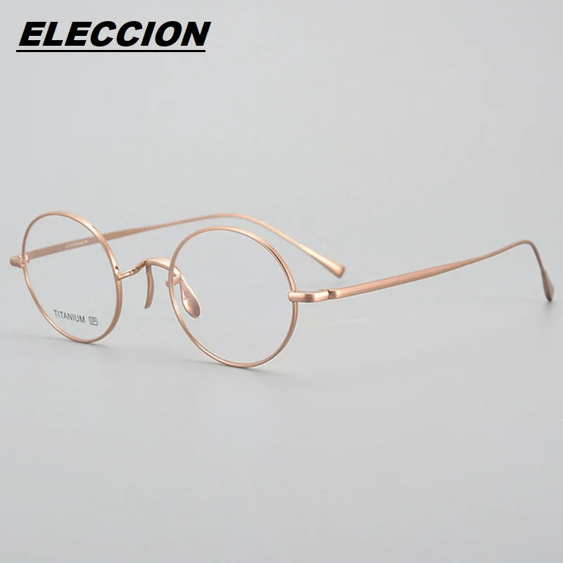 Eleccion Women's Full Rim Round Titanium Eyeglasses 41248